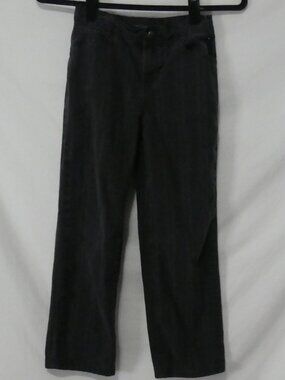 TOMMY HILFIGER Classic Straight Leg Pants Black Faded Plaid Wash - Size 8